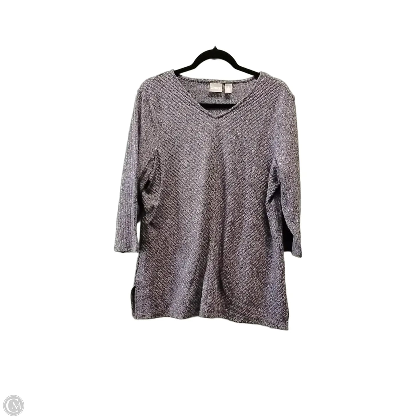 Sweater By Chicos In Purple, Size: L