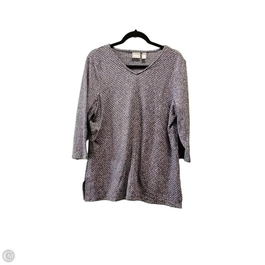 Sweater By Chicos In Purple, Size: L