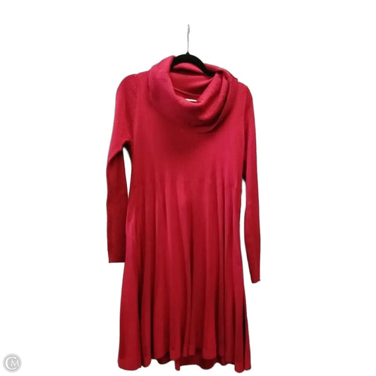 Dress Casual Midi By Calvin Klein In Red, Size: 12