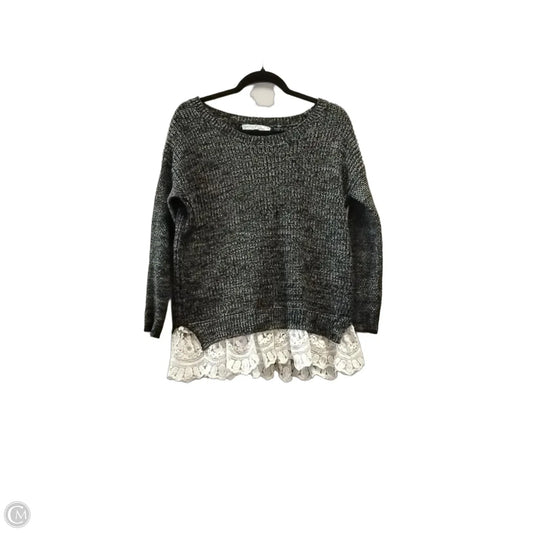 Sweater By Cecico In Grey & White, Size: S
