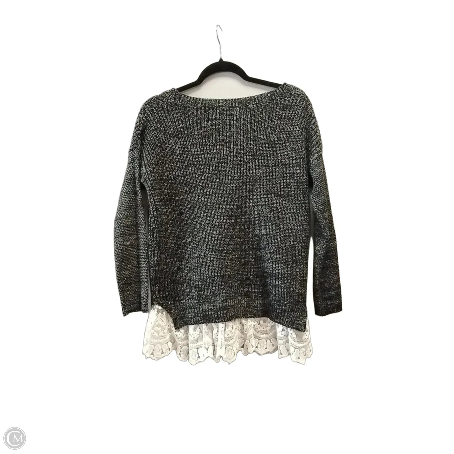 Sweater By Cecico In Grey & White, Size: S