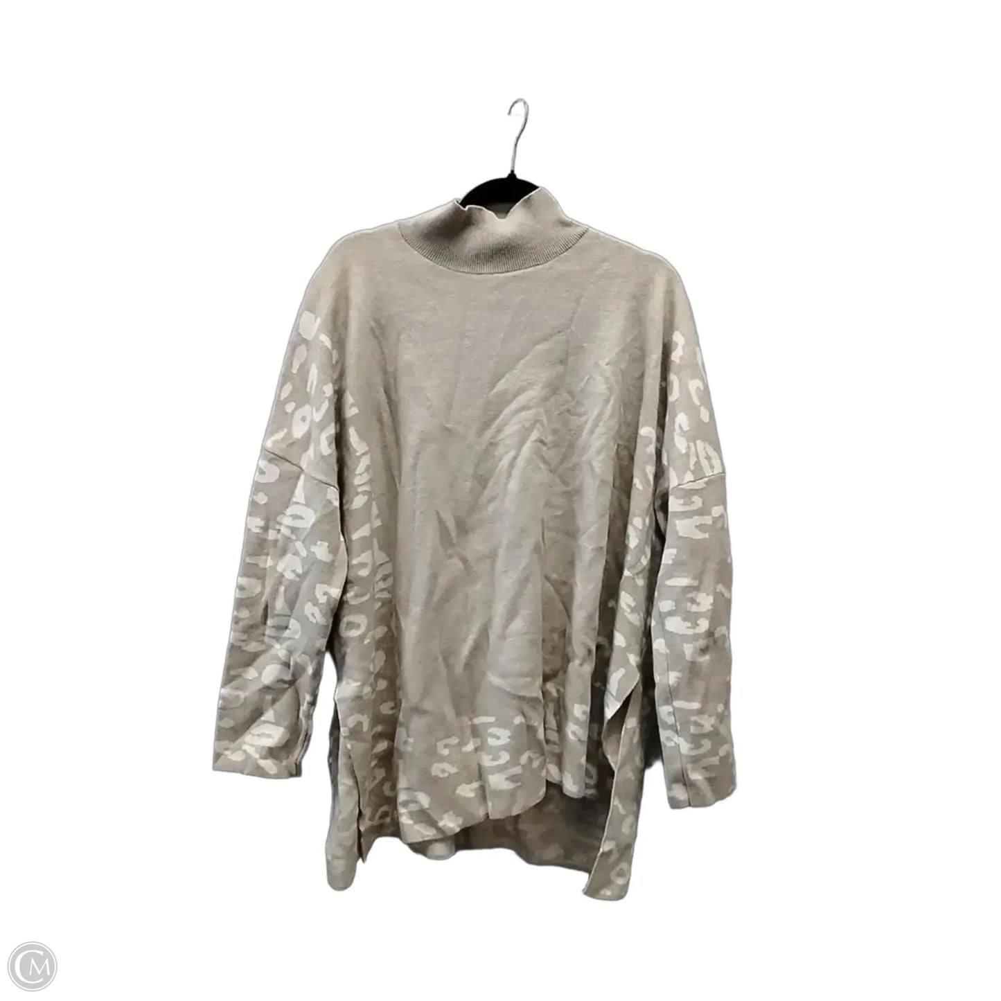 Sweater By Chicsoul In Tan & White, Size: 2x