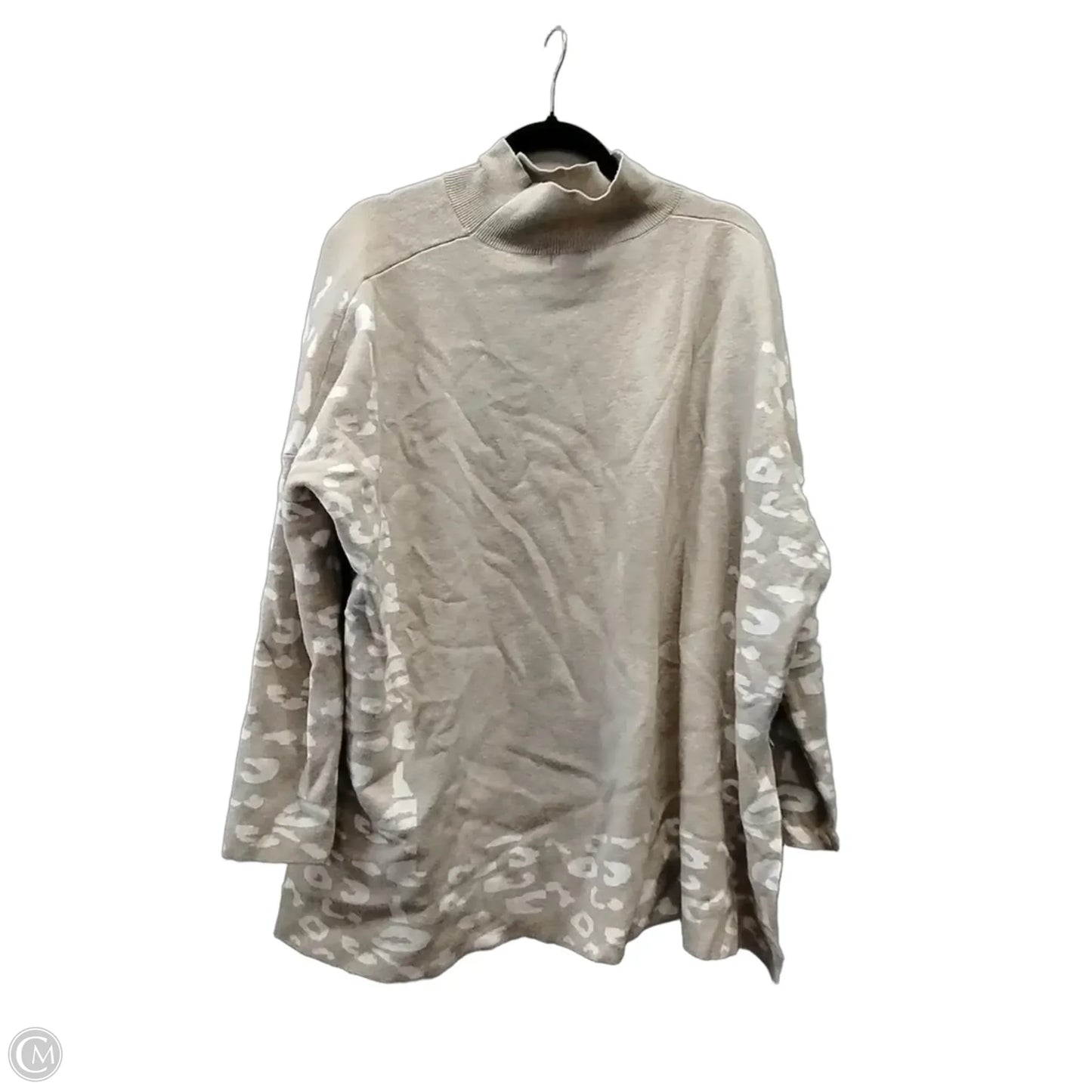 Sweater By Chicsoul In Tan & White, Size: 2x