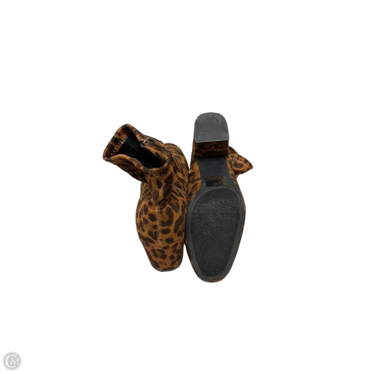 Boots Ankle Heels By Sugar In Leopard Print, Size: 7.5