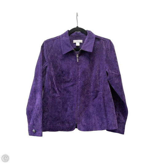 Jacket Shirt By Christopher And Banks In Purple, Size: Sp