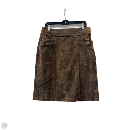 Skirt Midi By Christopher And Banks In Brown, Size: 8