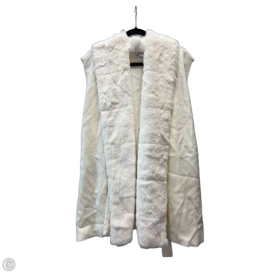 Vest Faux Fur & Sherpa By Liz Claiborne In Beige, Size: 3x