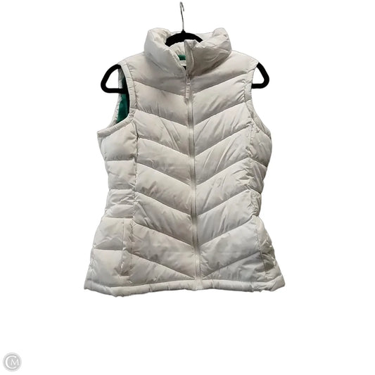 Vest Puffer & Quilted By Faded Glory In White, Size: M