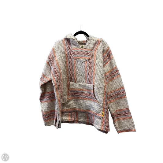 Poncho By Clothes Mentor In Orange & Tan, Size: L