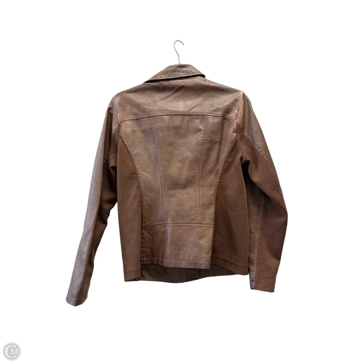 Jacket Leather By Clothes Mentor In Brown, Size: Sp