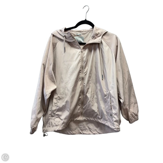 Jacket Windbreaker By Clothes Mentor In Tan, Size: S