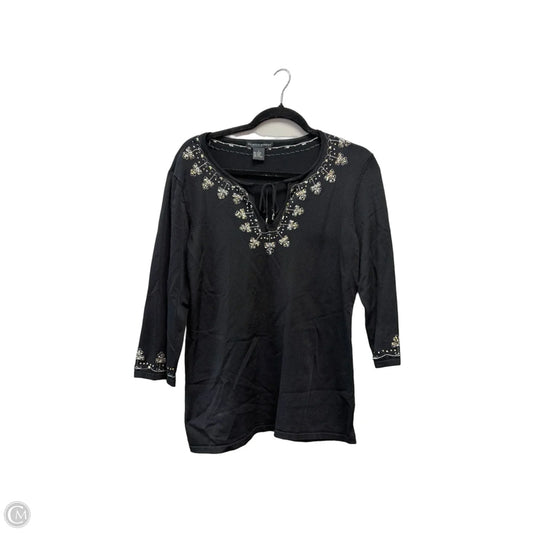 Blouse Long Sleeve By Maurices In Black, Size: L