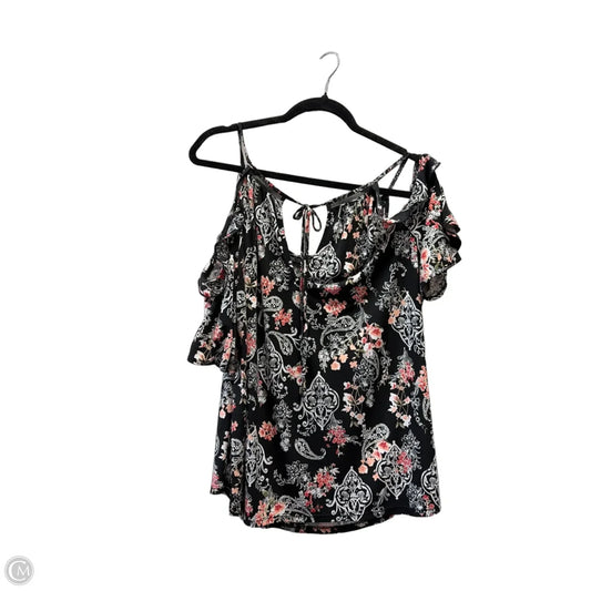 Blouse Long Sleeve By White House Black Market In Floral Print, Size: M