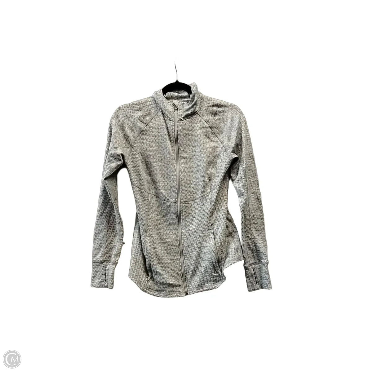 Athletic Jacket By Old Navy In Grey & White, Size: S