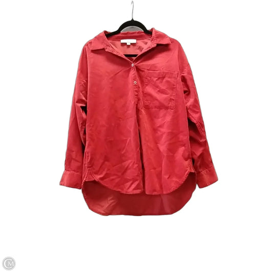 Top Long Sleeve By Loft In Red, Size: M