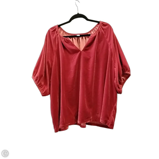 Blouse Short Sleeve By Old Navy In Orange, Size: Xxl