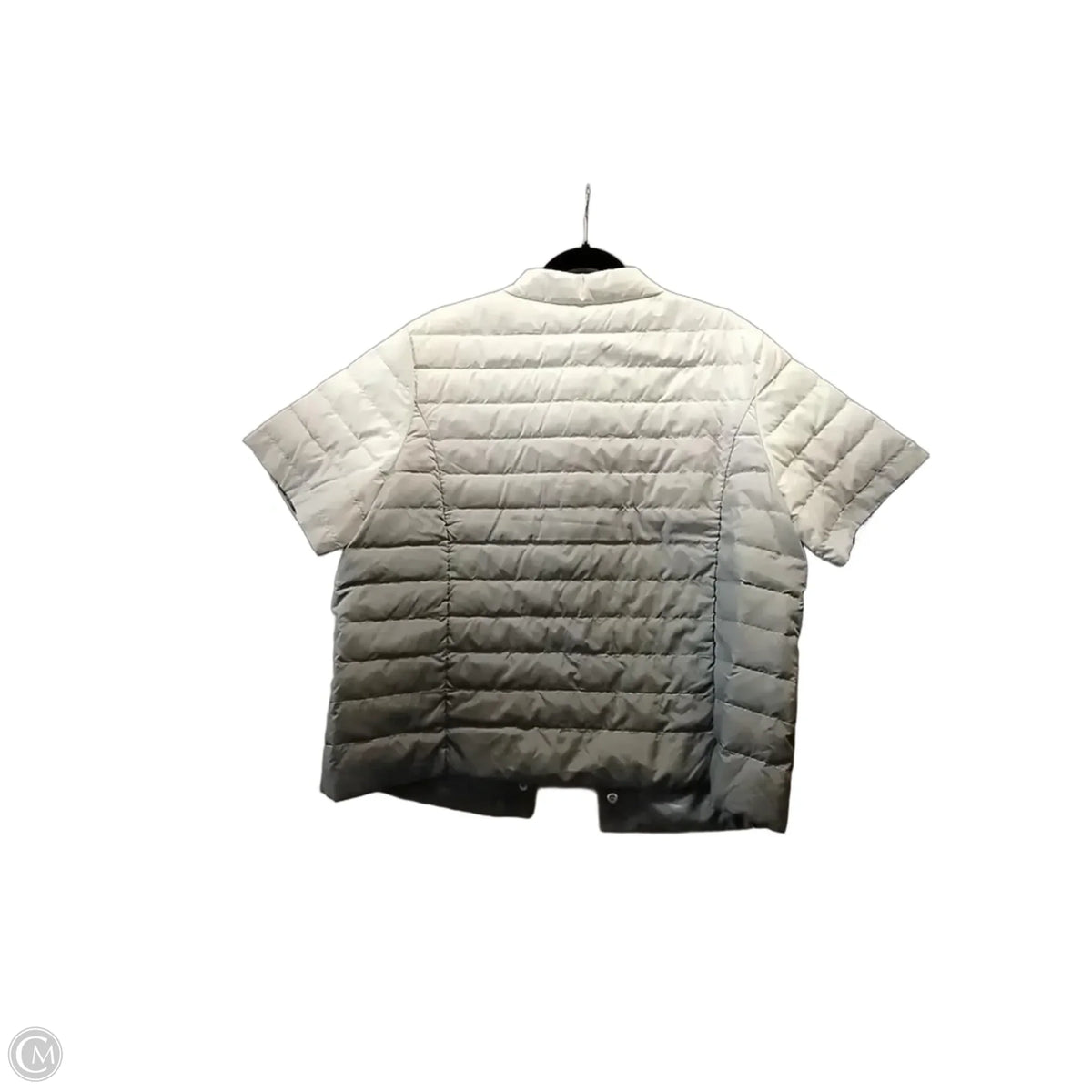 Coat Puffer & Quilted By Talbots In Grey & White, Size: Xl
