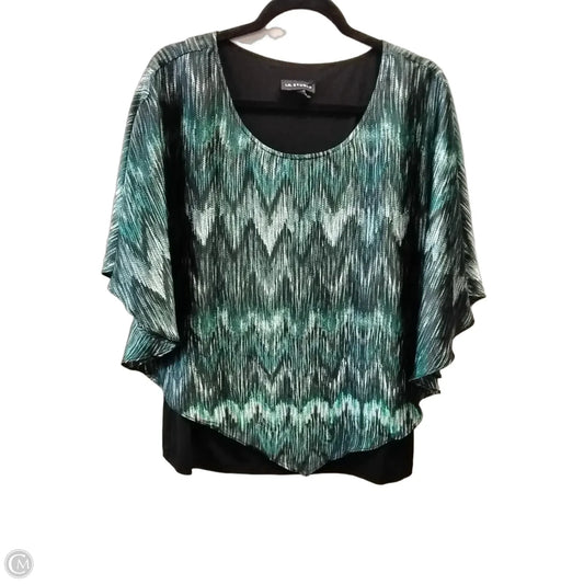 Blouse Short Sleeve By In Studio In Green, Size: L