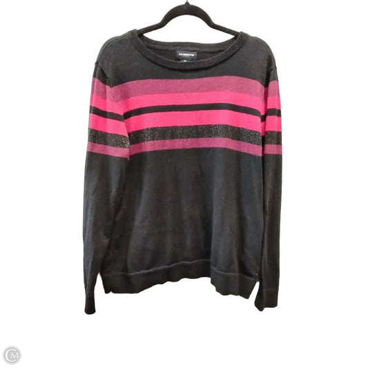 Sweater By Liz Claiborne In Striped Pattern, Size: Xxl