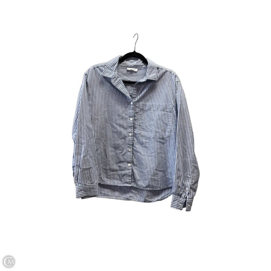 Blouse Long Sleeve By Beachlunchlounge In Striped Pattern, Size: M