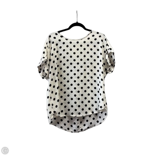 Blouse Short Sleeve By Maurices In Polkadot Pattern, Size: M