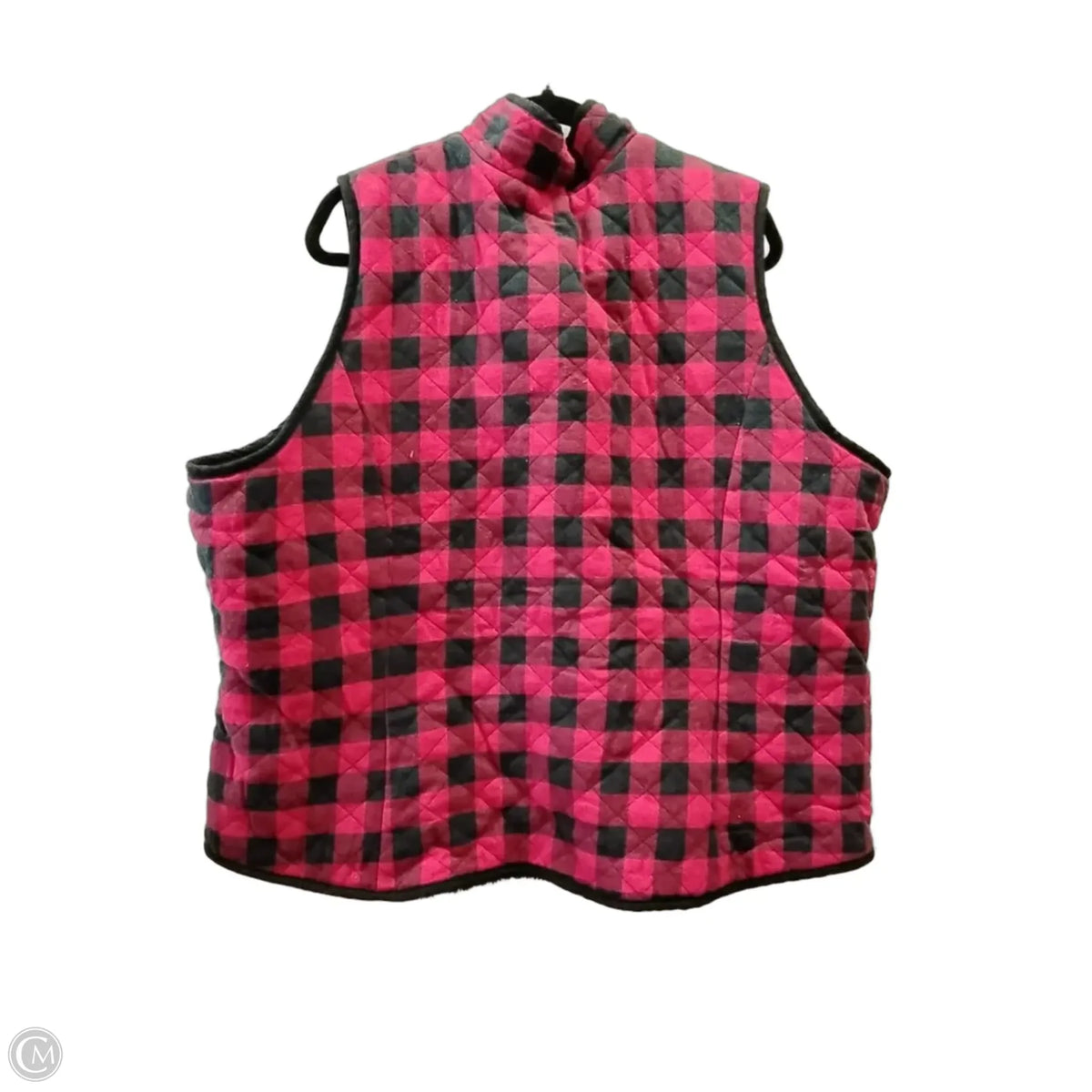 Vest Puffer & Quilted By Blair In Checkered Pattern, Size: 2x