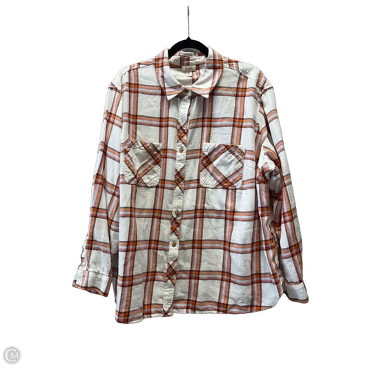 Top Long Sleeve By Ana In Plaid Pattern, Size: 2x