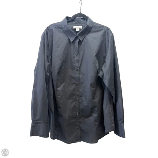 Blouse Long Sleeve By Liz Claiborne In Black, Size: 3x