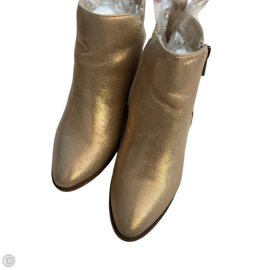 Boots Ankle Flats By Journee In Gold, Size: 8