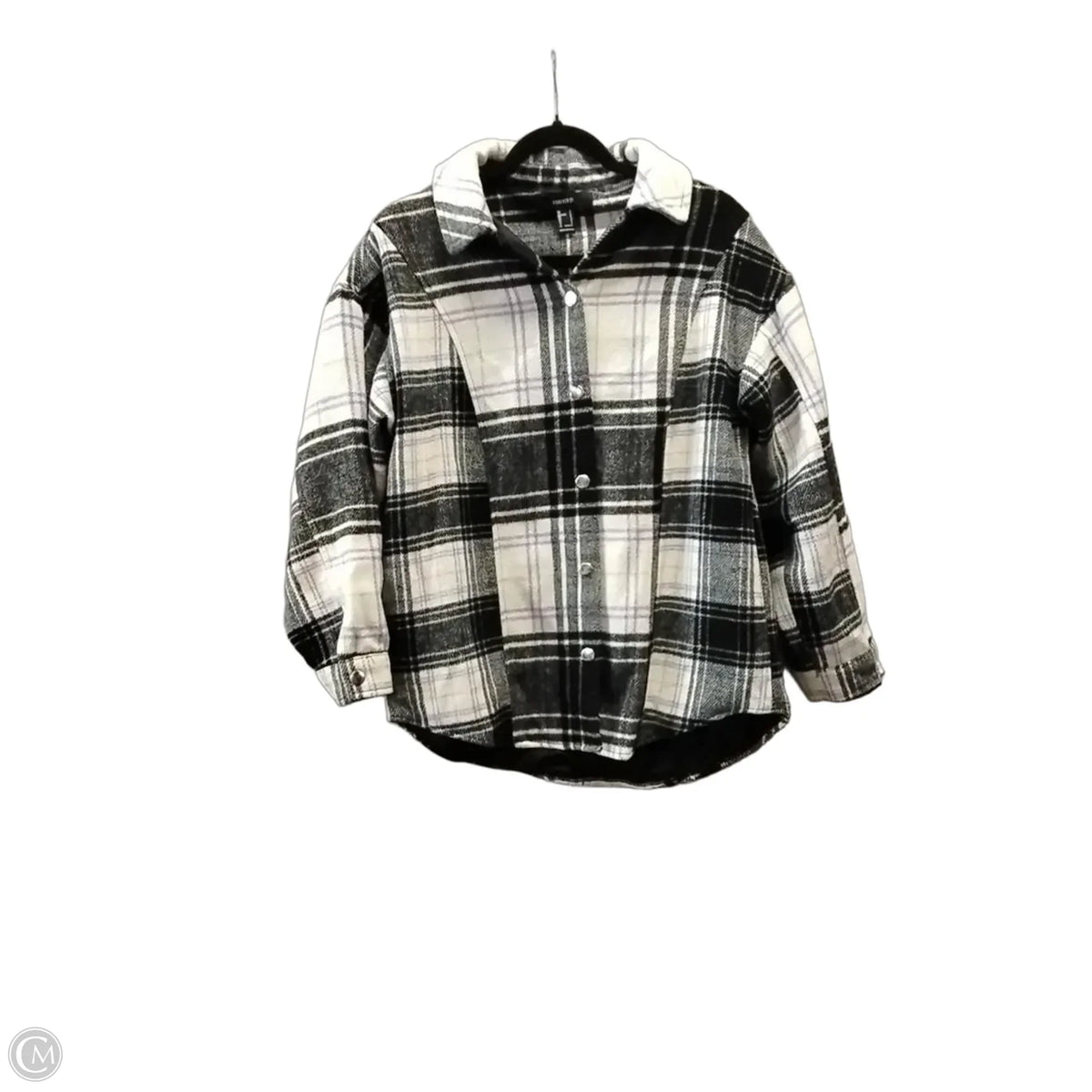 Jacket Shirt By Forever In Checkered Pattern, Size: S