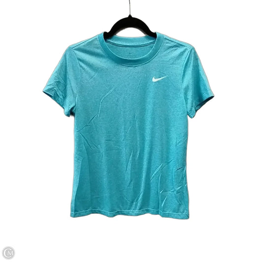 Athletic Top Short Sleeve By Nike In Blue, Size: M