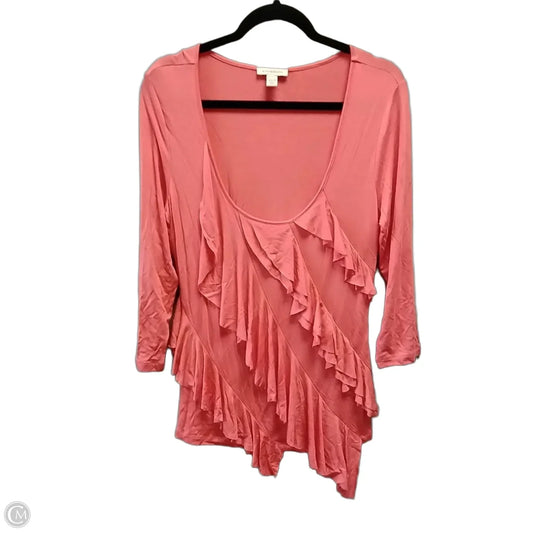 Top Long Sleeve By Boston Proper In Orange, Size: M