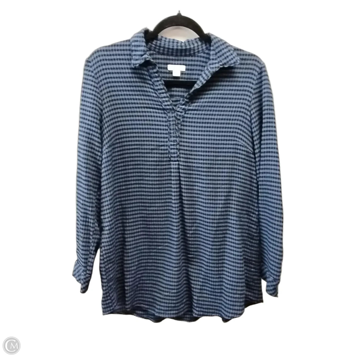 Top Long Sleeve By J. Jill In Checkered Pattern, Size: S