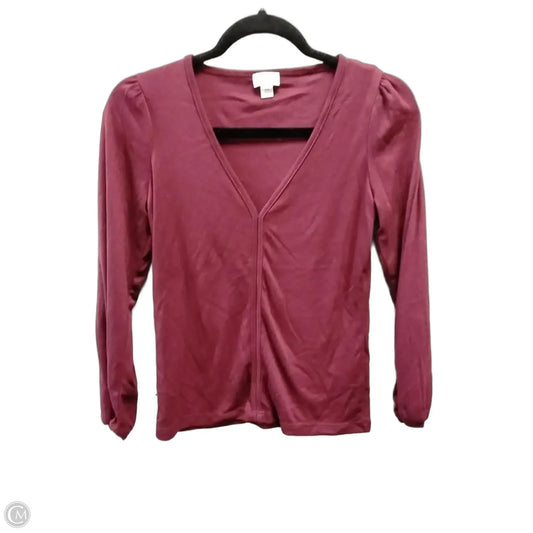 Top Long Sleeve By J. Crew In Red, Size: Xs