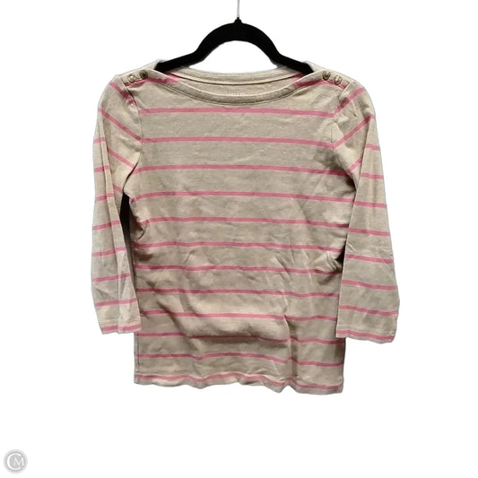Top Long Sleeve By Lands End In Striped Pattern, Size: Xs