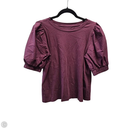 Top Short Sleeve By Loft In Purple, Size: S