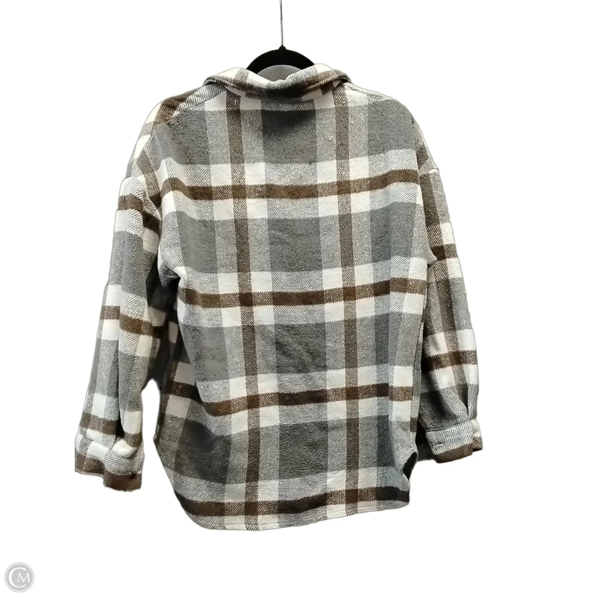Jacket Shirt By Clothes Mentor In Plaid Pattern, Size: S