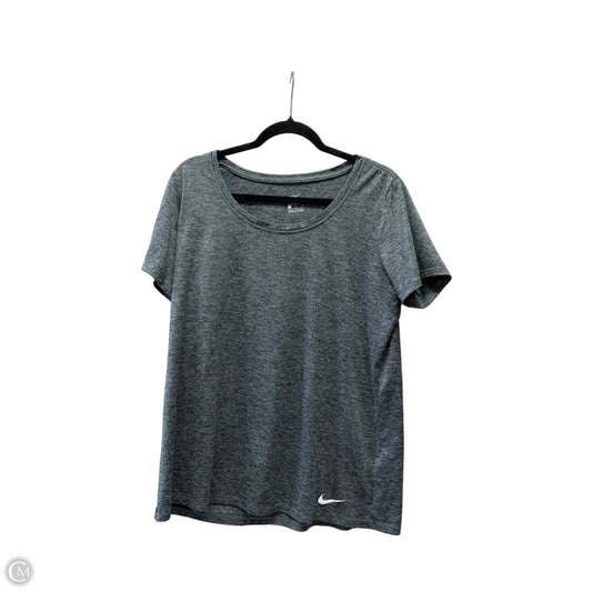 Athletic Top Short Sleeve By Nike In Grey, Size: Xl
