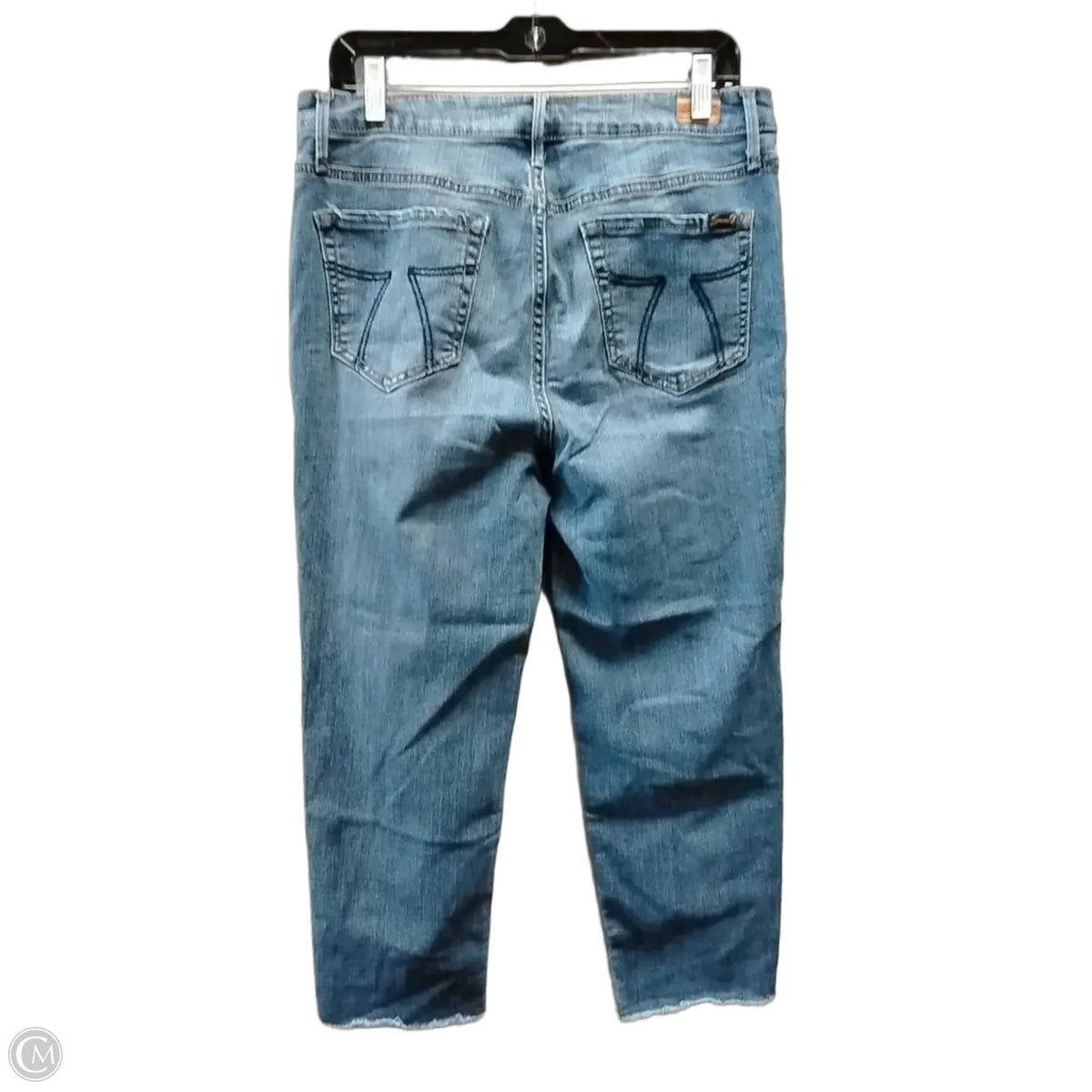 Jeans Cropped By Seven 7 In Blue, Size: 10