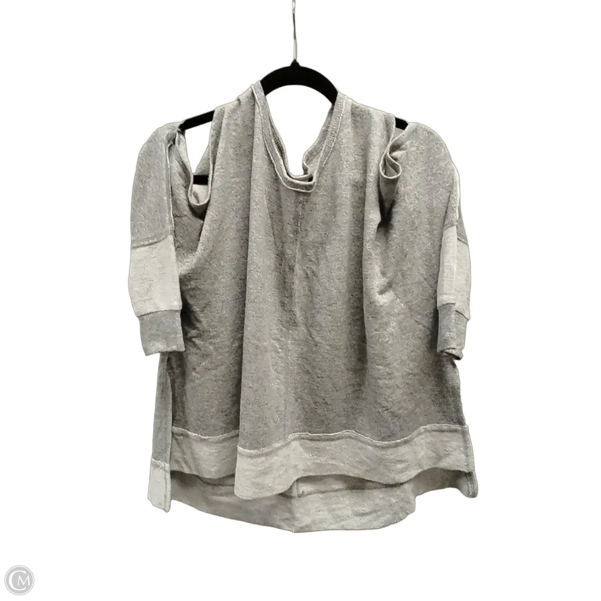 Sweatshirt Crewneck By Elan In Grey, Size: S
