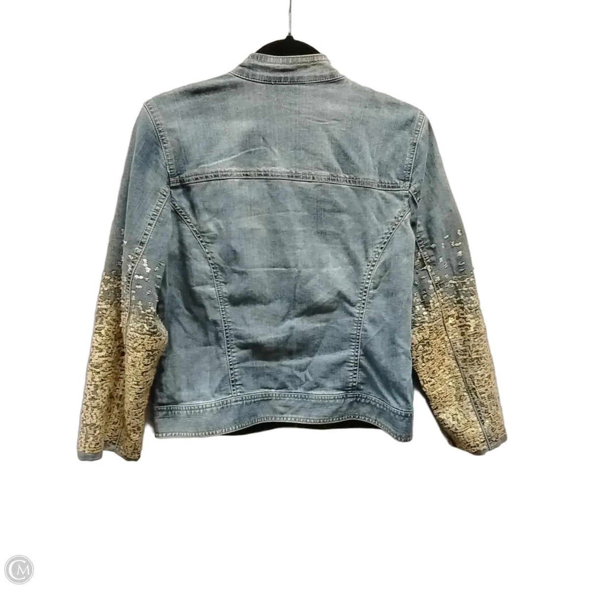 Jacket Denim By Chicos In Blue, Size: S