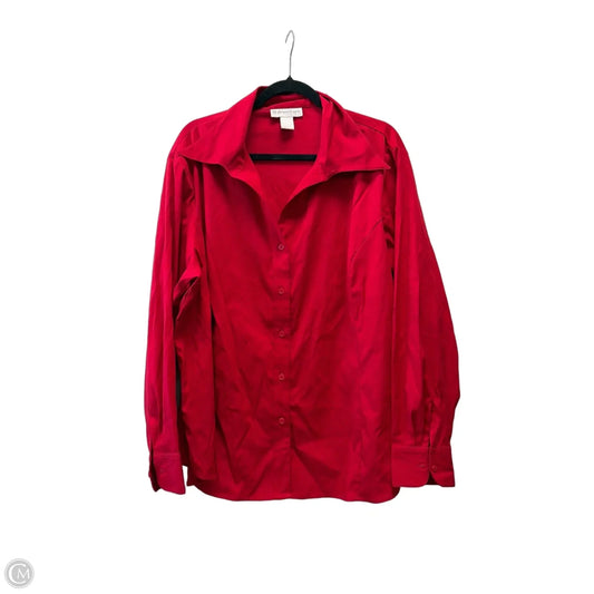 Blouse Long Sleeve By Dressbarn In Red, Size: 2x