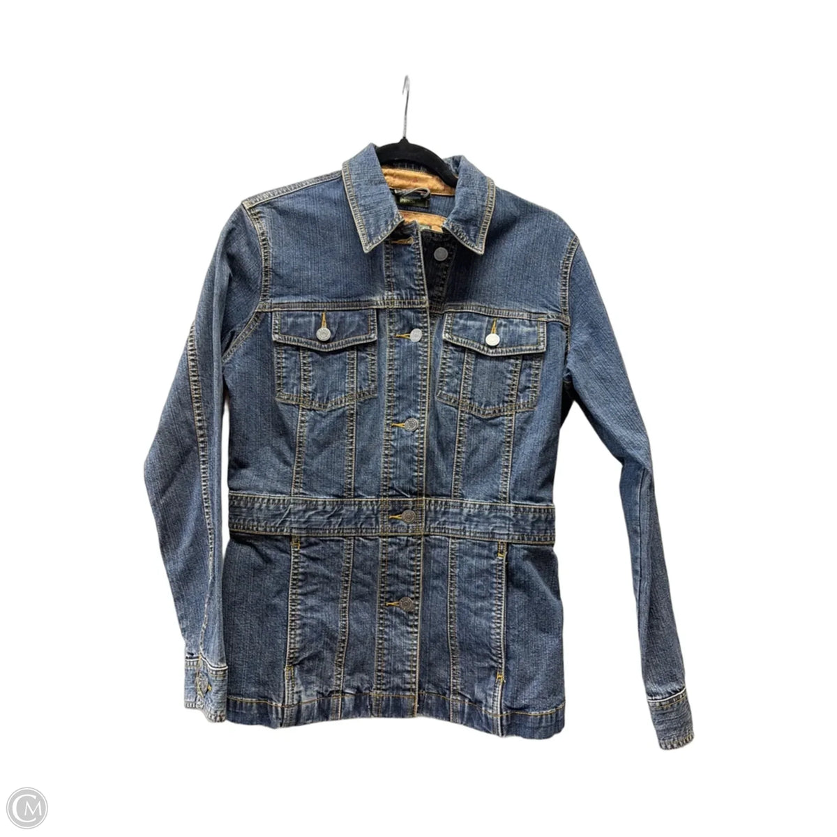 Jacket Denim By Eddie Bauer In Blue, Size: S