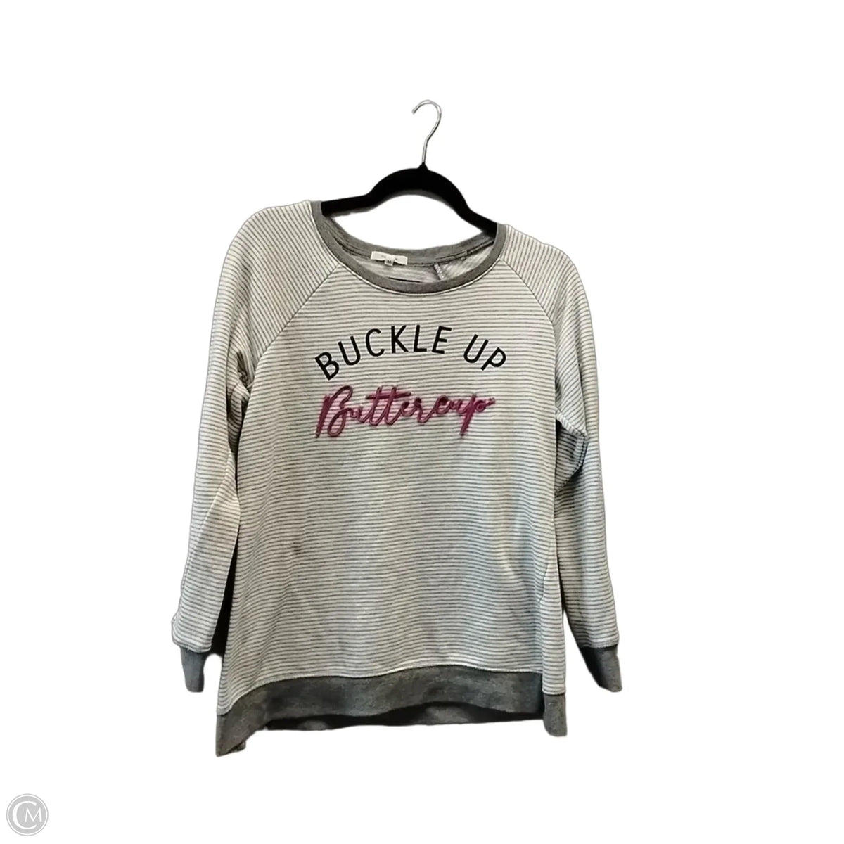 Sweatshirt Crewneck By Maurices In Striped Pattern, Size: M