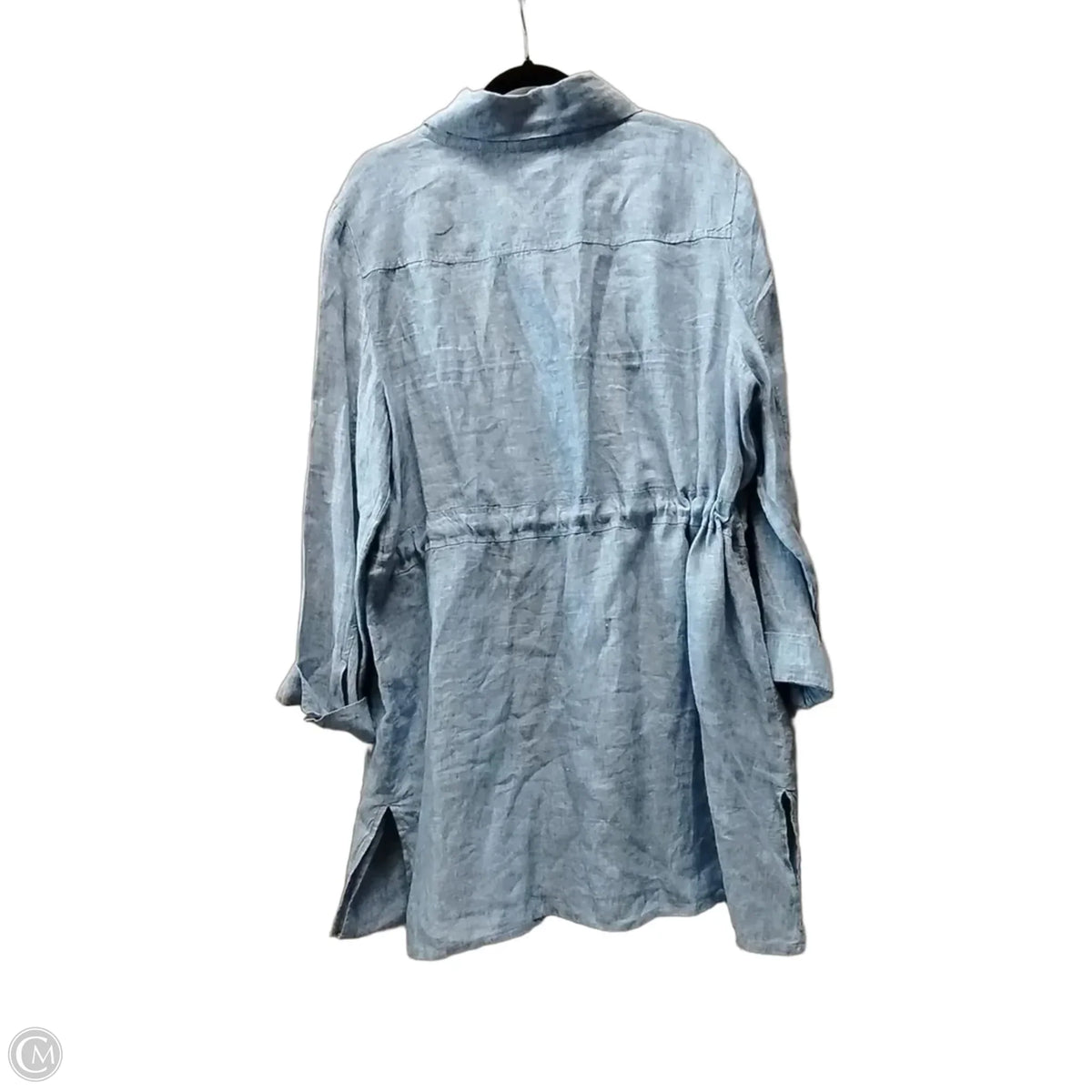 Jacket Shirt By Chicos In Blue, Size: Xxl