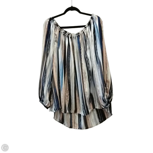 Blouse Long Sleeve By Jennifer Lopez In Multi-colored, Size: 1x