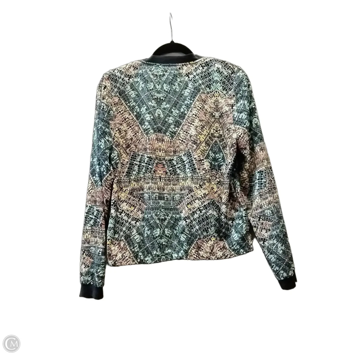 Blouse Long Sleeve By Hinge In Geometric Pattern, Size: S