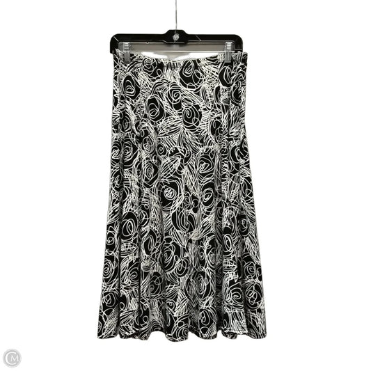 Skirt Midi By Christopher And Banks In Black & White, Size: 10