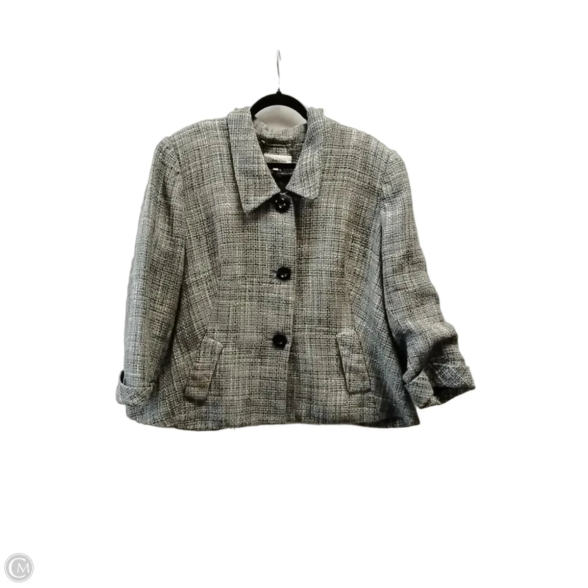 Blazer By Calvin Klein In Grey, Size: 2x