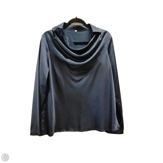 Blouse Long Sleeve By Clothes Mentor In Navy, Size: Xl